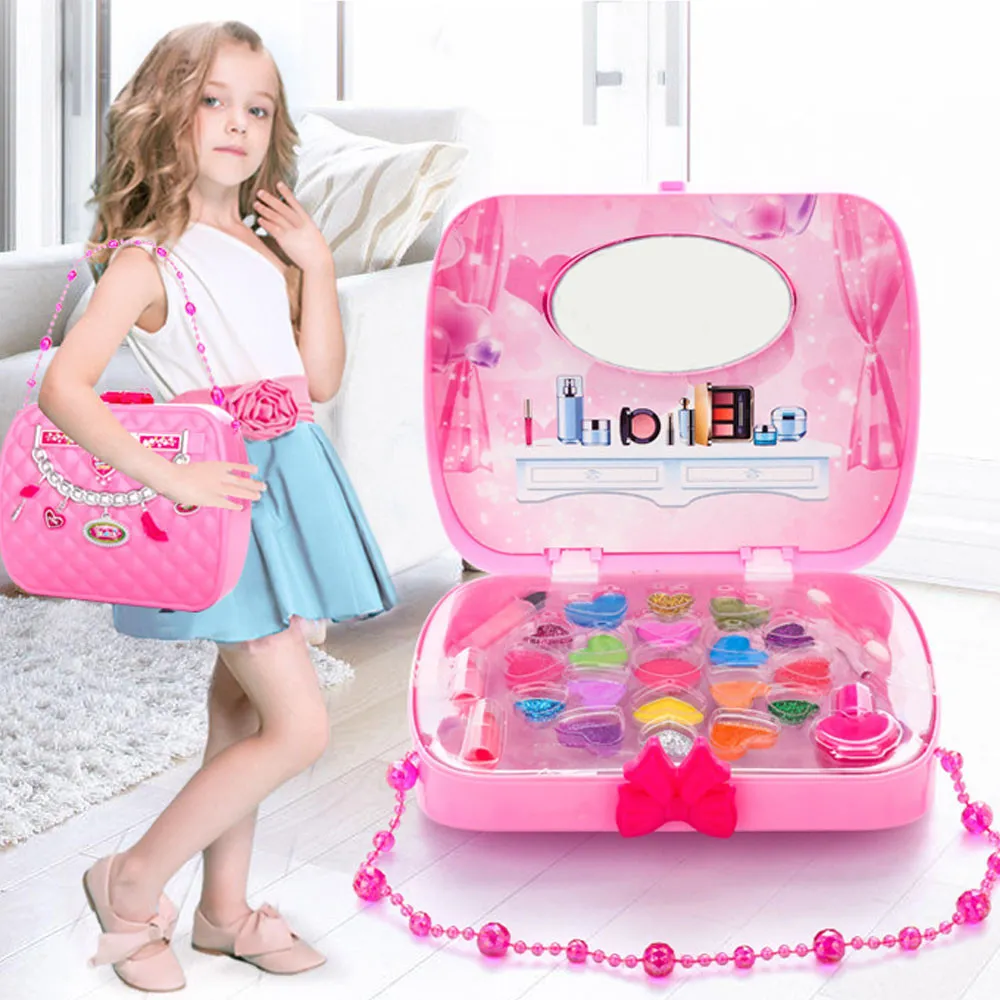 Kids Make Up Toy Set Pretend Play Princess Pink Makeup Beauty Safety Non  Toxic Kit Toys For Girls Dressing Cosmetic Travel Box LJ201009 From Jiao08,  $12.41
